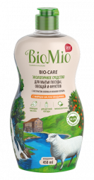 Средство для мытья посуды, овощей и фруктов с эфирным маслом мандарина BioMio (450 мл)