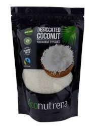 Кокосовая стружка органическая низкой жирности Econutrena (150 г)
