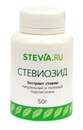 Стевиозид. Экстракт стевии, коэф. сладости: 125 Stevia.ru (50 г)