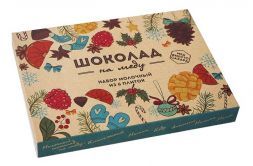 Набор молочного шоколада на меду &quot;Новогодний&quot; (6 плиток), Гагаринские Мануфактуры